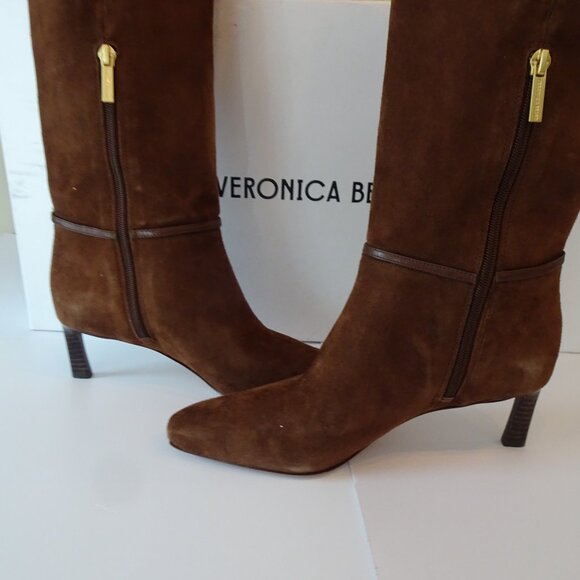 Veronica Beard Women's Kenzie Cedar Suede Mid Tall Boots Sz 8 NIB 798 - Picture 7 of 9